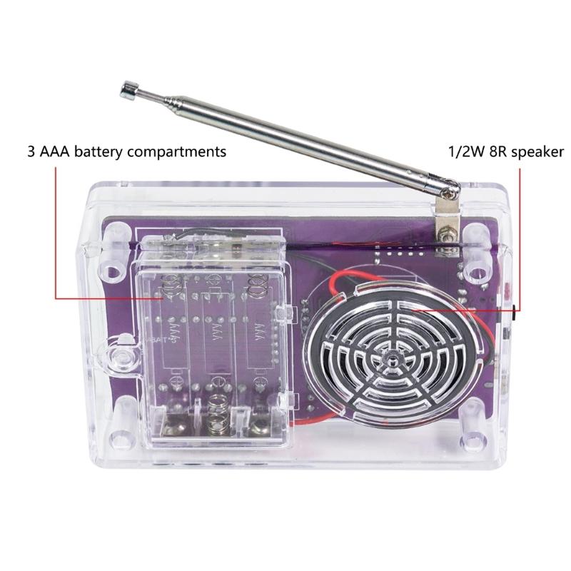 FM Receiver Learning Soldering Fun Electronics Project Kit RDA5807 Upgrades 87-108MHz  DIY Electronic Soldering FM Radio