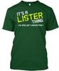 Lister Thing TTshirt Made In the USA Size S To 5XL