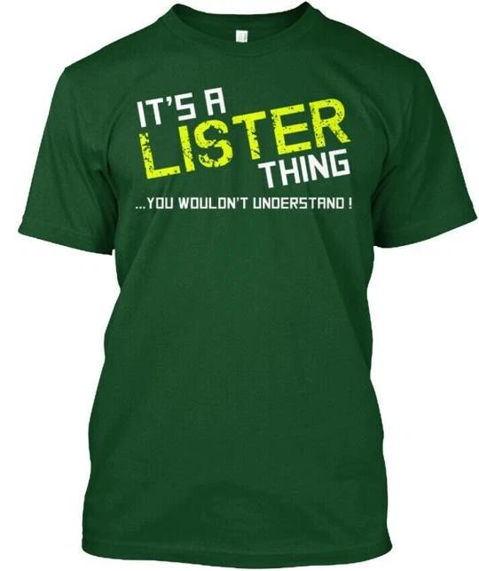

Lister Thing TTshirt Made in the USA Size S to 5XL S