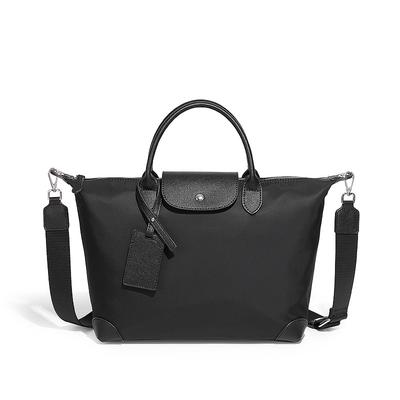 Large-capacity Commuting Solid-color Simple and Light Luxury Style Waterproof Nylon Single-shoulder Crossbody Hand-held Tote Bag