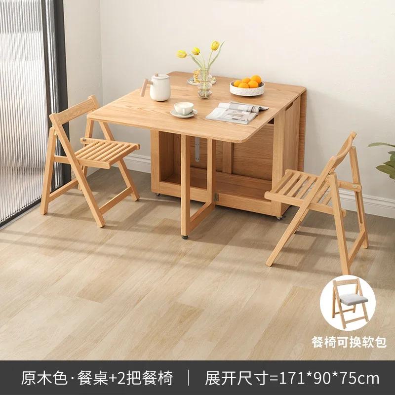 For Folding Dining Table Set 6 Chairs Luxury Modern Space Savers Minimalist Dining Table Nordic Table À Manger Kitchen Furniture