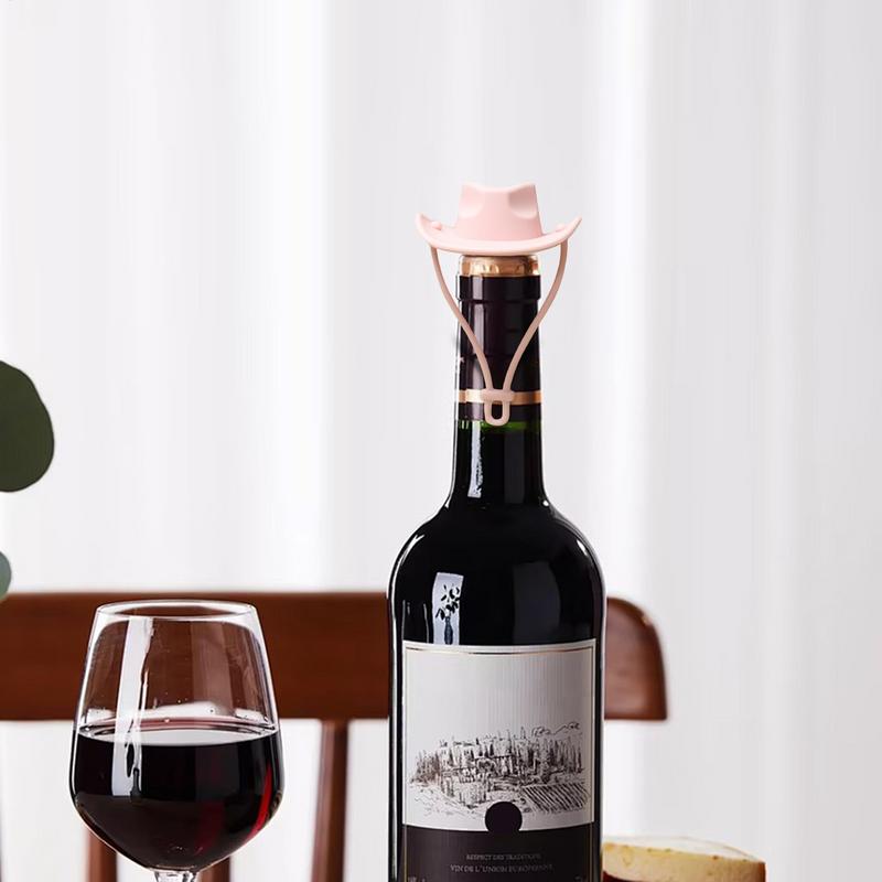 Vinstoppar Silikon Champagneflaska Cowboyhatt Rolig Stopp Återanvändbar Vinkonserverare Dryckeskonservering Vin