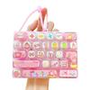 Cartoon Fingertip Button Keyring Pressable Keys Keyboard Clicker Keychain  Travel Use