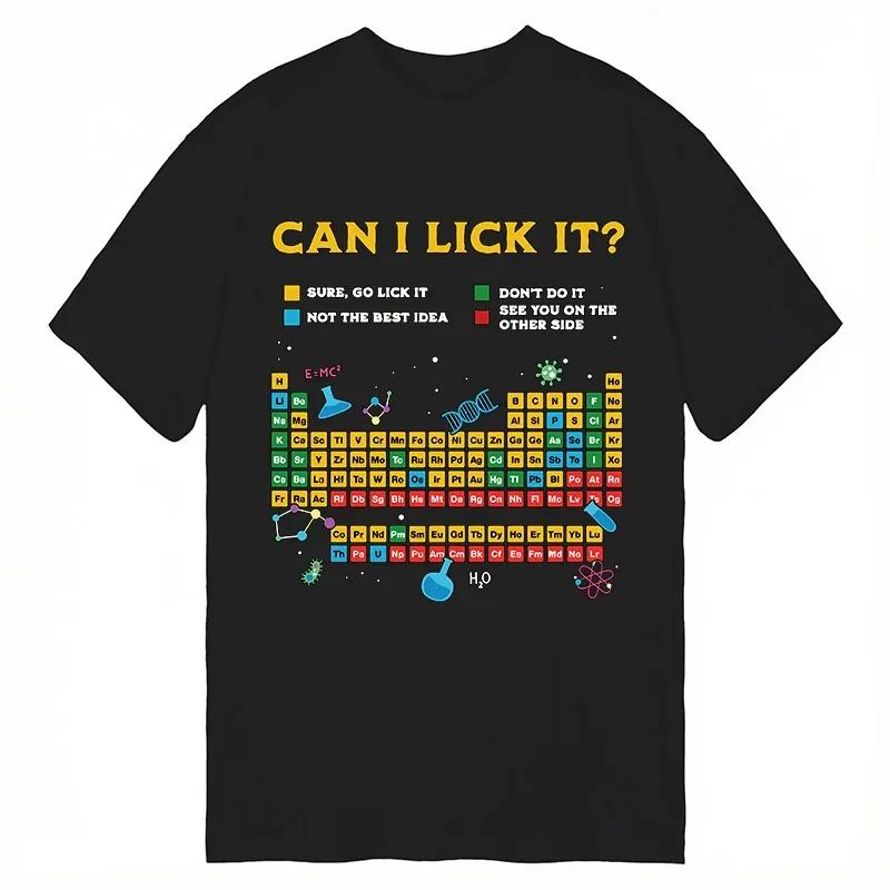 

Periodic Table Printed Cotton T-shirt Summer Men s and Women s New Clothing Fashion Casual High Quality T-shirt Street Wear S чёрный