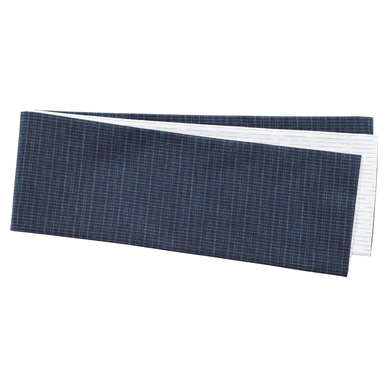

[ROCCA] Half-width Obi (Kurume Weave) Reversible, Made in Japan, Cute and Stylish, 100% Cotton, for Kimono, Yukata, Easy Care (Checkered Dark Navy x