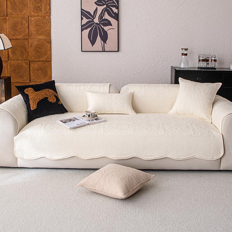French Wind Sofa Cushion Light Luxury High-End Full Cover New Special-Shaped Sofa Cover Cover Cloth Four-Season Universal Model