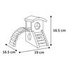 Maison rongeur Marty avec 5 ouvertures et pont en bois