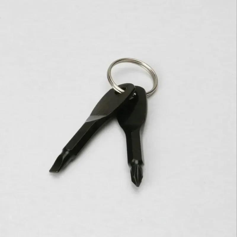 Kształt Klucza Precyzyjnie Odlewane Mini Śrubokręty z Nacięciem Brelok do Kluczy Kieszonkowe Narzędzie Naprawcze EDC Wielofunkcyjny Śrubokręt Breloczek