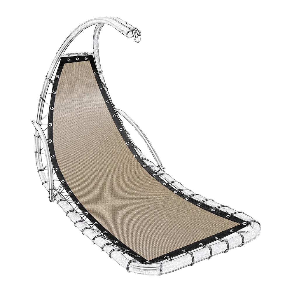 Outdoor Hanging Curved Chaise Lounge Chair Swing Replacement Fabric Cloth 64x197x23CM Patio Hanging Lounge Chair Seat Cloth