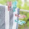 30PCS Clothesline Clips Windproof Household Laundry Pins Clips with Basket Small Clothes Pegs for Socks Underwear Towels Clips