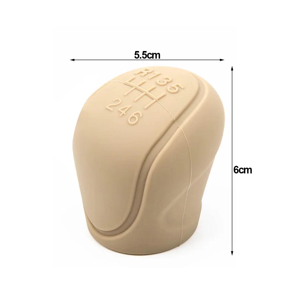 Car Silicone Gear Shift Knob Cover Gear Shift Non-Slip Grip Handle Protective Covers Manual 5 6-speed Car Interior Accessories