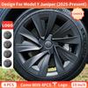 4PCS for New Model Y 2025-2026 Juniper 19in Turbine Style Hubcap Rim Cover OPSX Accessories Hub Cap Automobile Wheel Cap for Tesla
