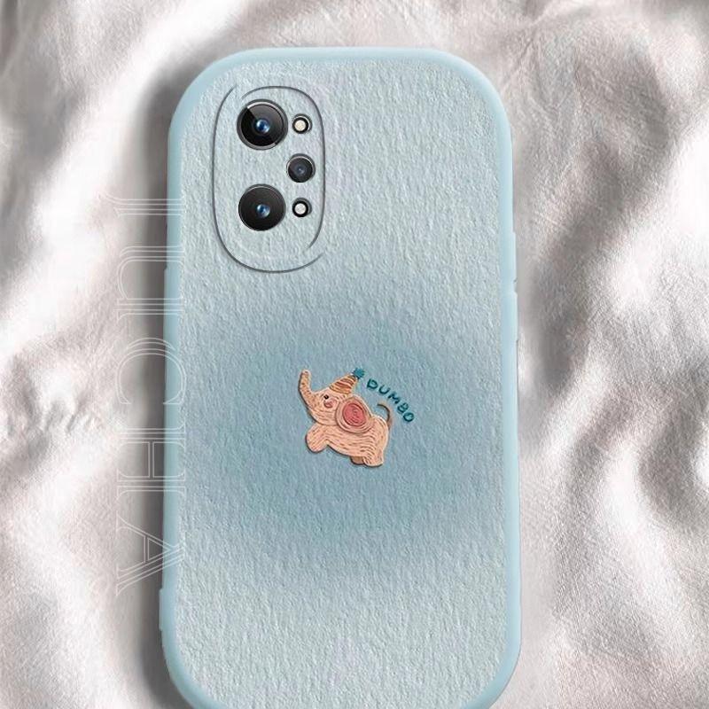 Oil Painting Baby Elephant RealmeGTneo2 Mobile Phone Case Cartoon J32018 Protective Case All-inclusive Lens GTNeo3 Silicone