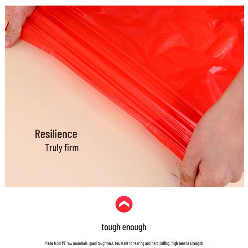 Thickened Red Plastic T-Shirt Carry Bags
