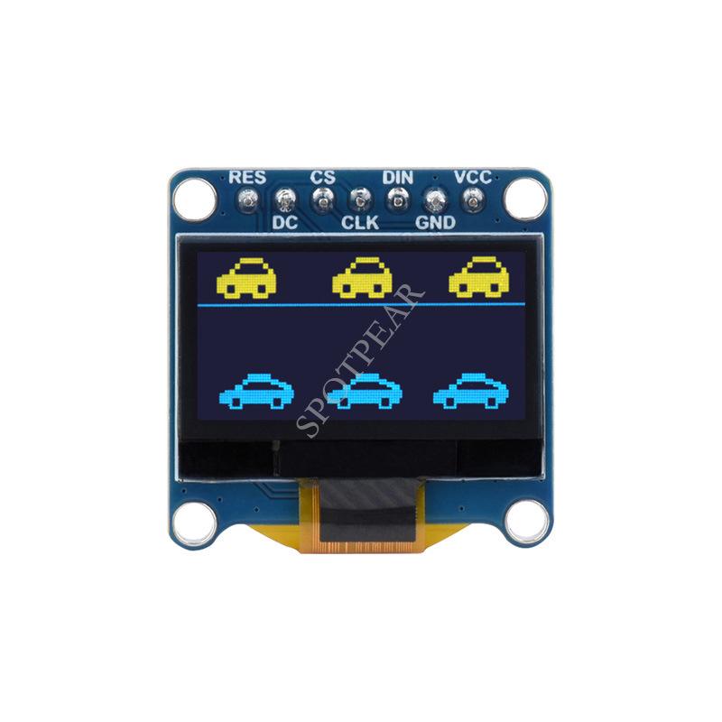 Raspberry Pi 0,96" OLED Zweifarbiges Display (Gelb/Blau) 128×64 für Arduino/STM32