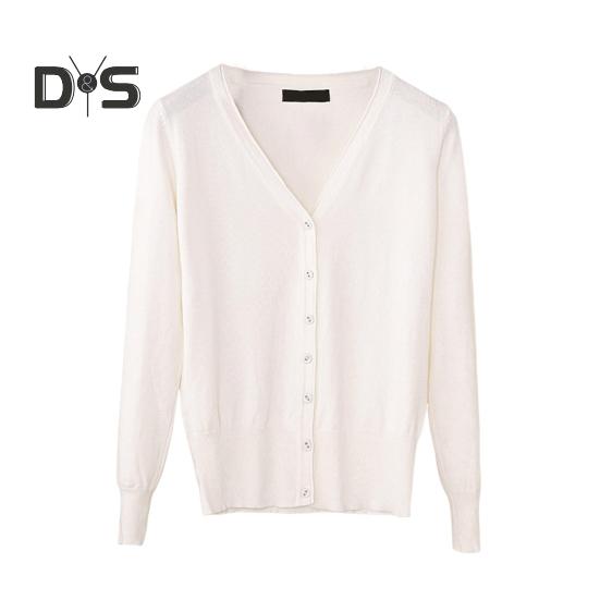 

Женское вязаное пальто с V-образным вырезом, длинным рукавом, однобортный свитер, однотонный, с ребристым подолом, мягкий теплый свитер, кардиган L белый