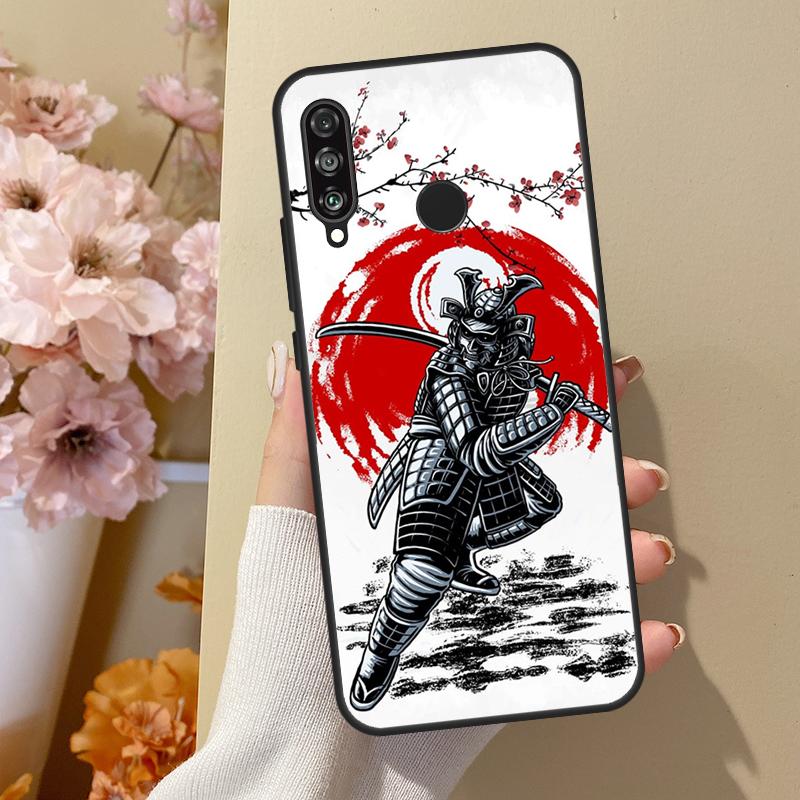Japanese Samurai Warrior For Huawei Nova 12i 8i 11i 12s 9 10 SE Y60 Y70 Y90 Y72 Y73 Y61 Y91 P60 Pro P30 P40 Lite Case