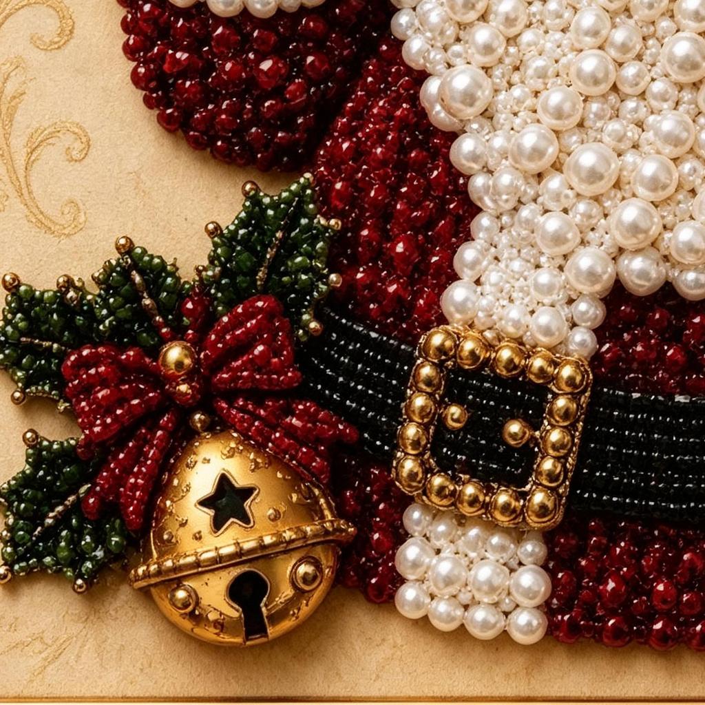 DIY Christmas Pearl Art Kit with Frame Christmas Pearl Beads Art Craft for Home Wall Decor for Adults Beginner