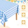 5pcs 54 X 108" Gingham Table Cloths Rectangle Plastic Tablecloth Waterproof Table Cover for Dining Birthday Party Kitchen Picnic