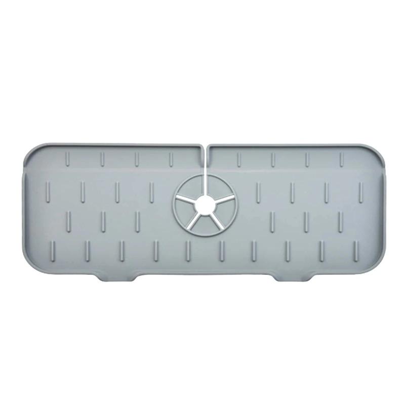 Kitchen Gadgets Silicone Faucet Absorbent Pad Shelf Sink Splash Catcher Countertop Protective Mat Bathroom Drain Mat Acceesories