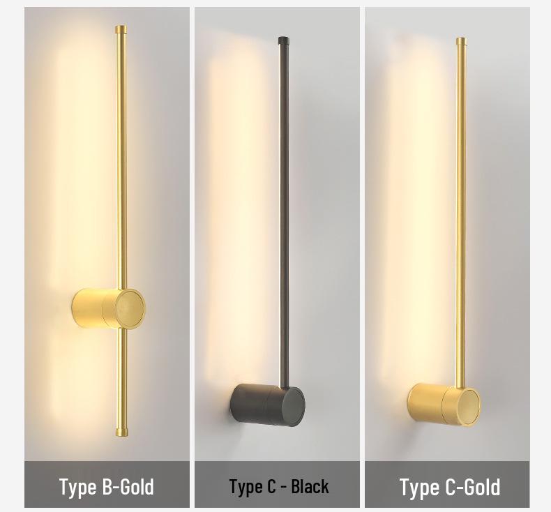 Creative Minimalist LED Wall Light for Hallway, Bedroom, Living Room, Study, and Staircase
