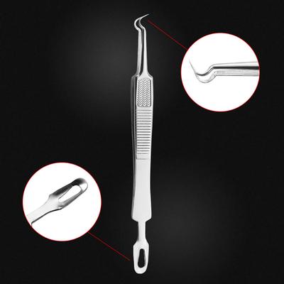 1Pcs Bend Curved Facial Extractor Acne Tweezers Needle  Remover