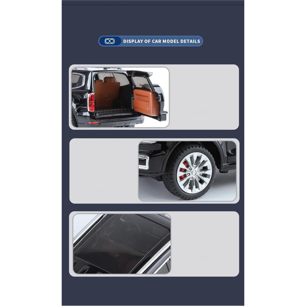1/24 Scale TANK 500 Hi4-T Alloy Diecast Model New Energy SUV Off Road Vehicle Trendy Ornament Kid Gift Birthday Present for Boys