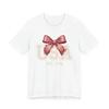 USA EST 1776 Bow Fourth of July Graphic Tee | Patriotic Fourth of July Shirt