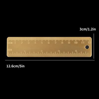 JIANWU Vintage 12cm Metal Bookmark Ruler Material Collage Measurement Tools Creative DIY Journal Student Supplies Stationery