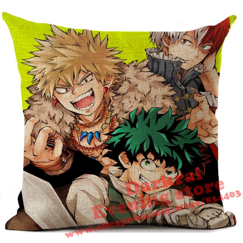 My Hero Academia Cushion Cover Cartoon Anime Throw Pillows Living Room Sofa Home Decoration Pillowcase