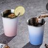 Yousheng Stainless Steel Cup, Reusable with Gradient Color Camping Cup, Frosted Texture Lightweight Beer Cup for Outdoor Picnic
