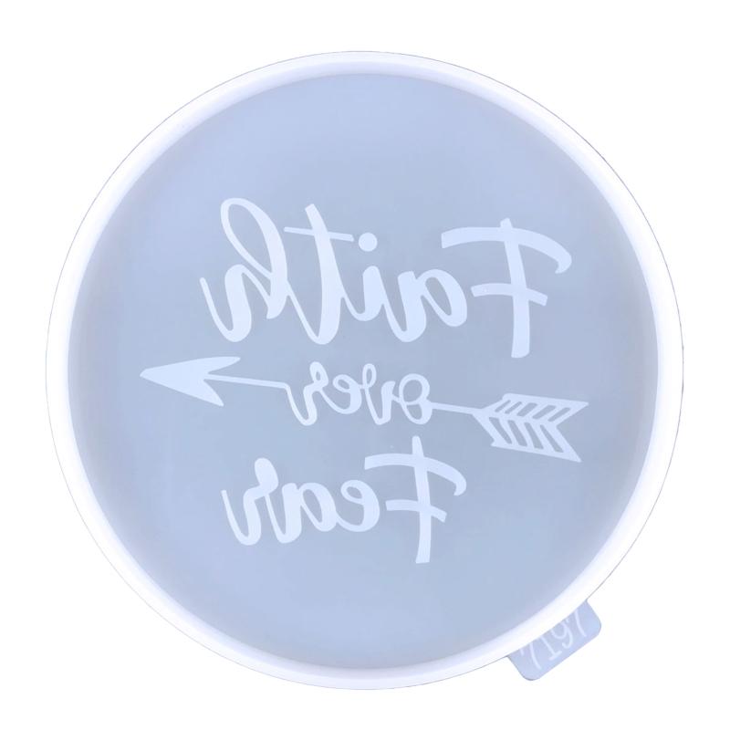 

Resin Coaster Molds Round Storage Tray Mould Silicone Agate Coaster Molds Creative Faith Molds for Making DIY Craft 1