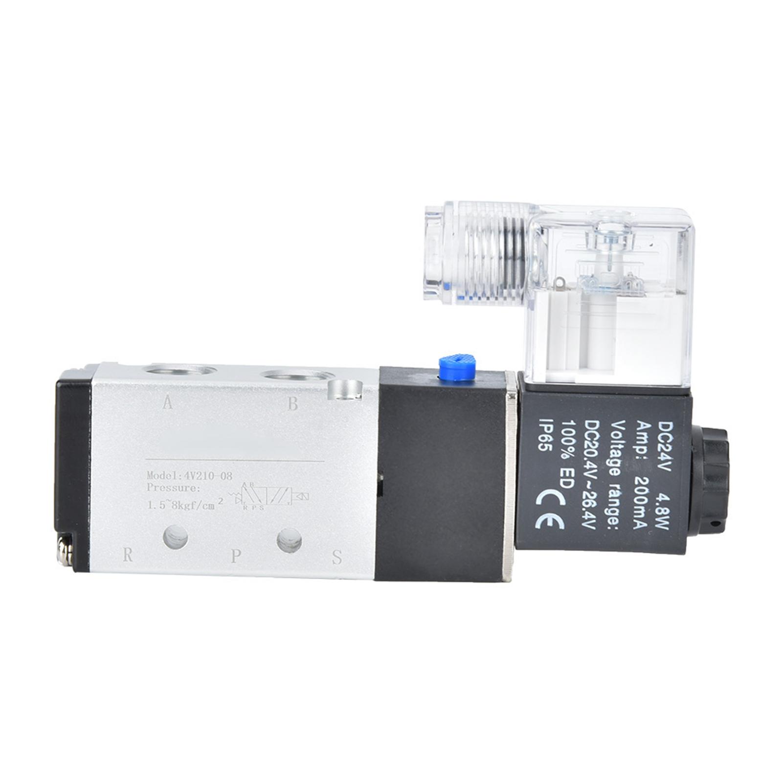 

4V21008 Outlet Type 2Position 5Way Solenoid Valve Aluminum Valve AC220V DC24V