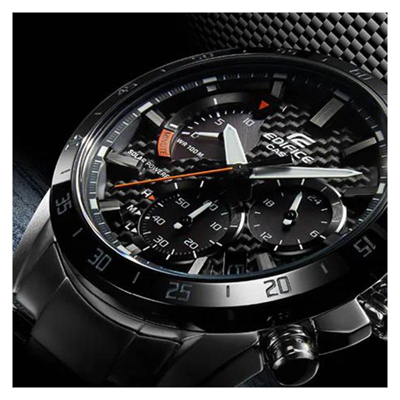 Casio EDIFICE Waterproof and Shockproof Quartz Movement Stainless Steel Strap Japanese and Korean Watch Men's Watch Black Dial EQS-930DB-1AV