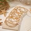 Hot-selling simple wind opening bracelet set, fresh and sweet diamond-encrusted bracelet women's multi-layer stacking women's jewelry