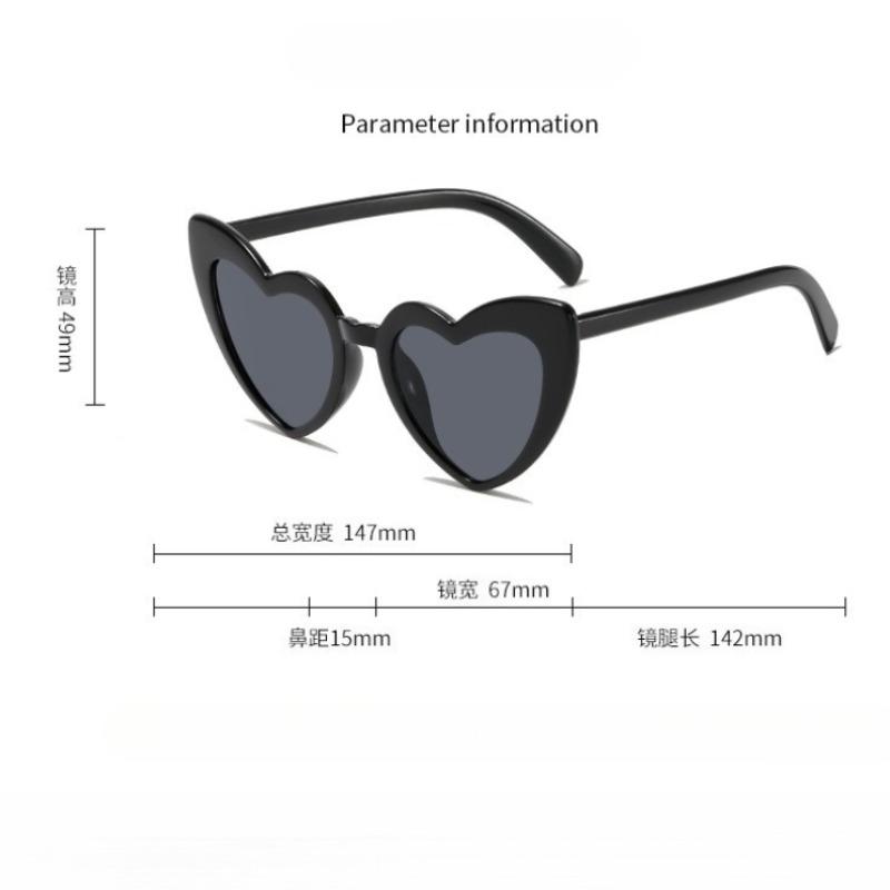 Heart-Shaped Sunglasses Vintage Irregular Pink Heart Sun Glasses Trendy Fashion Street Shooting Shades for Women UV Protection