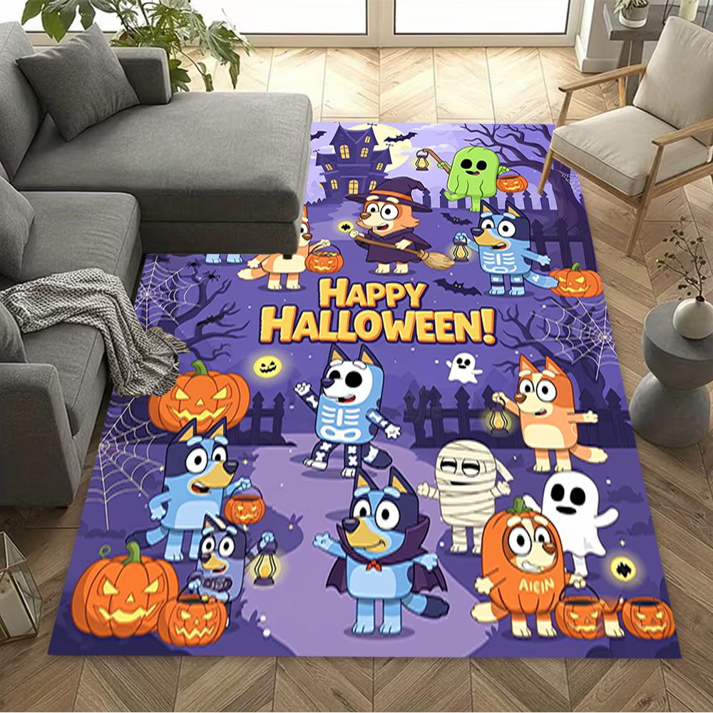 Bluey Friends Adventure Floor Mat Suitable for Kitchen Decorate room Foyer Living Rooms Antislip Carpet Anime Office Decor Best for Christmas