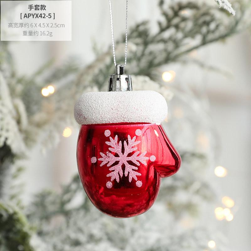 2Pcs Christmas Tree Decorations Santa Claus Ice Cream Snowman House Star Crutch Boots Ornaments Christmas Ornaments Pendant