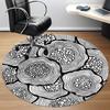 1pc Circles Patterns Office Round Area Rug, Indoor Mat Suitable ForOffice, Under Office Chairs Bedroom Living Room Home Decor, Room Deco 005