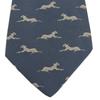 Used HERMES tie Animal motif silk Navy gray gray business
