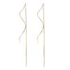 [HS]2Pcs Women's Fashion Light Luxury Long Tassel Wave Earrings Jewelry Accessories Suitable For Date Party Festival Gifts