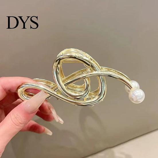 Unique Hair Clip Claw Musical Note Shape Faux Pearl Wedding Back Head Shower Decorative Accessory