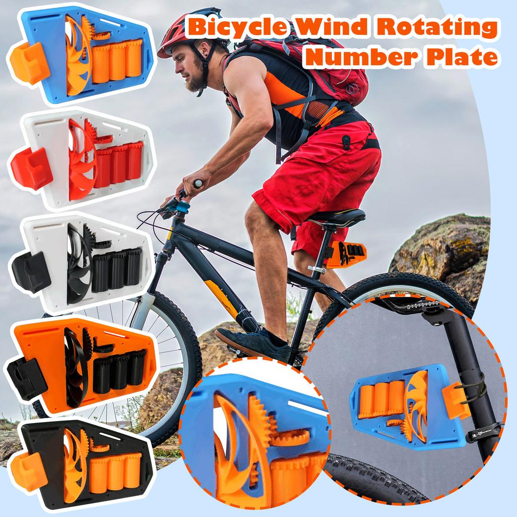 3D Printing Of Wind Powered Rotating Road Bicycle License Plates, Personalized Bicycle License Plates