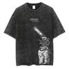 Hip Hop T-Shirt Anime Printed Streetwear Short Sleeve Vintage Japanese Graphic TShirt Men Harajuku Casual Loose Washed Tees