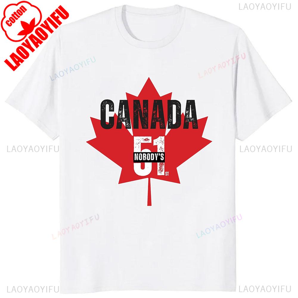 Vintage Maple Leaf Graphic Canada Nobody 51 Tshirt Casual Fashion Streetwear Man T Shirt Cotton Breathe Comfot Summer Tees