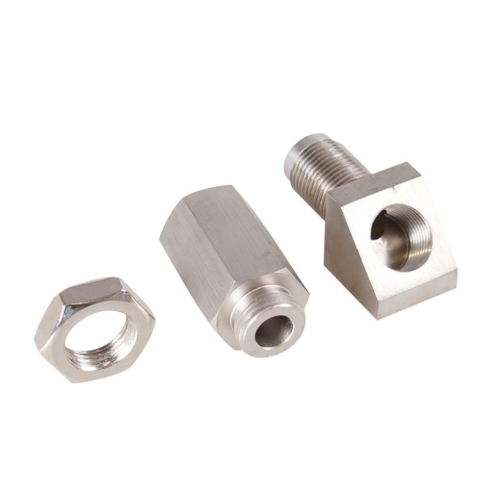 High Quality 45 Degree O2 Oxygen Sensor Adapter Aluminum Extender Spacer CEL Eliminator With Catalytic Converter P0420  P0430