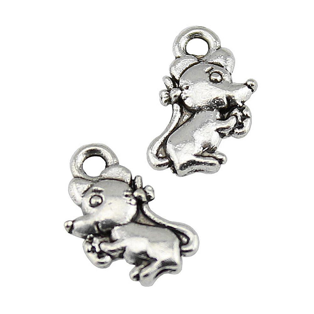 Charms Cat Pendants Heart Alloy Crafts For DIY Jewelry Making Accessories