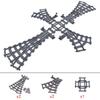 Creative Expert Ideas City Train Single Slip Switch R40 Crossings Rails Tracks Bricks Building Blocks DIY Toys Kids Gift