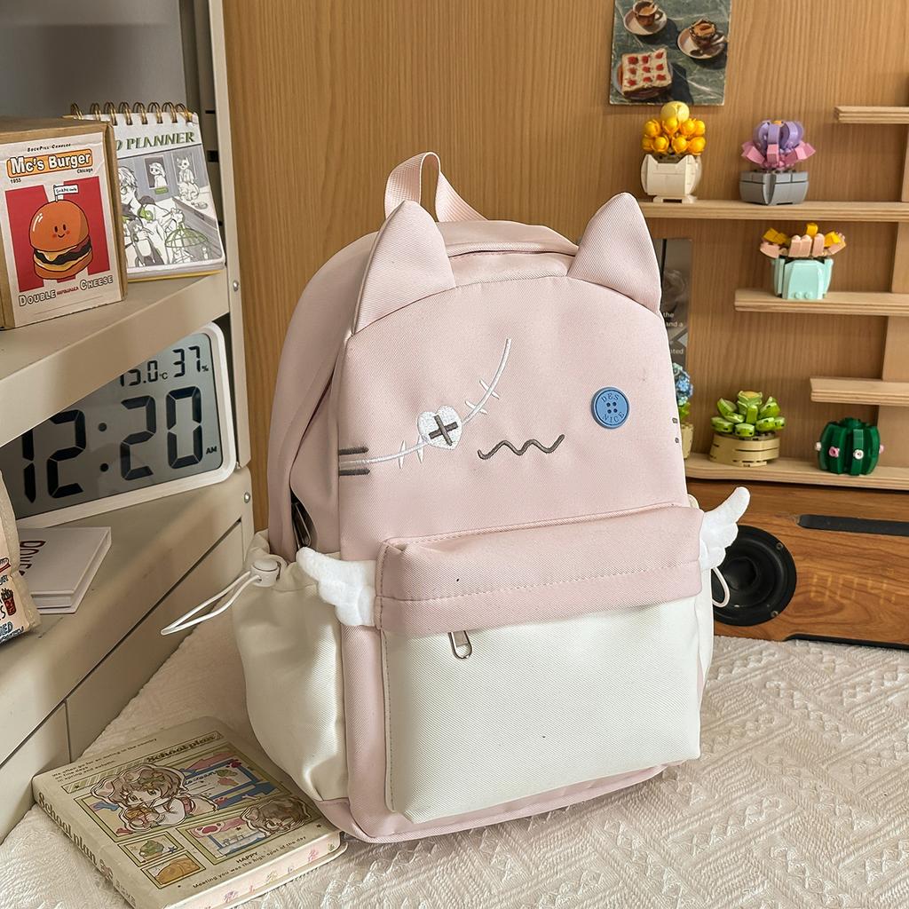 Zaino Nuovo Bi-dimensionale Gatto Carino Zaino Grande Capacità Pendolare Tempo Libero Studente Studente Universitario Zaino Scolastico Zaino Versatile