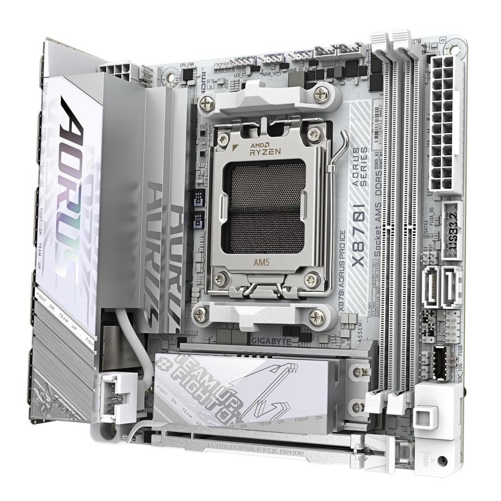 Gigabyte X870I AORUS PRO ICE AMD X870 Chipset Placă de bază albă MB6574 Mini-ITX